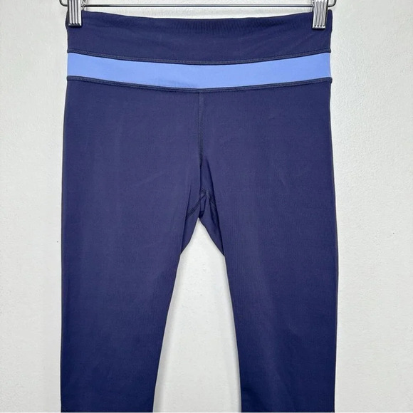 Lululemon Womens 4 Run Inspire  Crop II Cadet Blue Lullaby - Picture 3 of 14